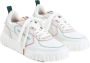 Casablanca Witte Leren Sneakers Veters Rubberen Zool White Heren - Thumbnail 2