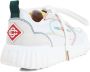 Casablanca Witte Leren Sneakers Veters Rubberen Zool White Heren - Thumbnail 4