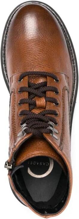 Casadei Bruine leren enkellaarzen Brown Heren