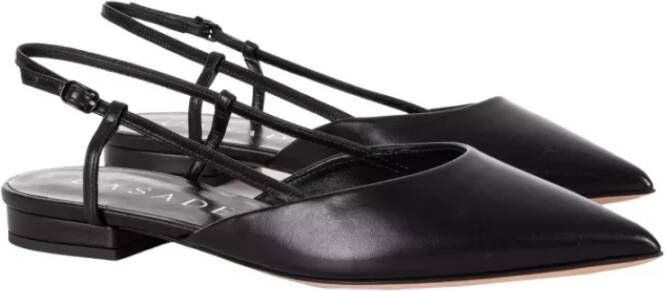 Casadei Ballerinas met open hiel Black Dames