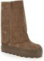 Casadei Taupe Suède Omgeslagen Rand Laarzen Beige Dames - Thumbnail 2
