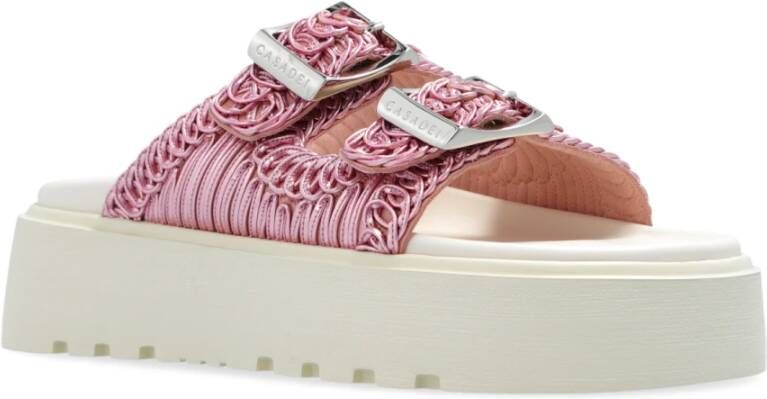 Casadei Birky platform slides Pink Dames