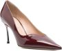 Casadei Bordeaux Rood Lakleer Stiletto Hak Red Dames - Thumbnail 8