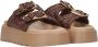 Casadei Bruine PVC Sandalen met Dubbele Band Brown Dames - Thumbnail 2