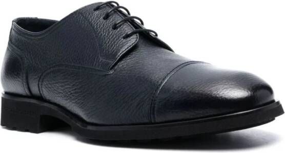 Casadei Blauwe Elegant Gesloten Formele Leren Schoenen Blue Heren