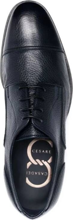 Casadei Blauwe Elegant Gesloten Formele Leren Schoenen Blue Heren