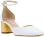 Casadei Chunky Heel Kalbslederen Pumps met Enkelband White Dames - Thumbnail 4