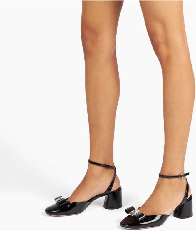 Casadei Cleo Lakleren Open Pumps