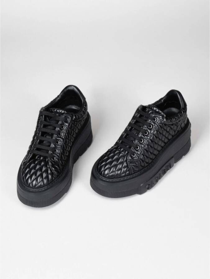 Casadei Gestikte Dome Sneakers Black Dames