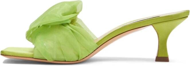 Casadei Elegante zijden sandaal Green Dames