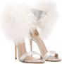 Casadei Extravagante Aria Sandaal met Pluizige Bontgesp White Dames - Thumbnail 2