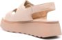 Casadei Beige Leren Platte Sandalen Beige Dames - Thumbnail 3