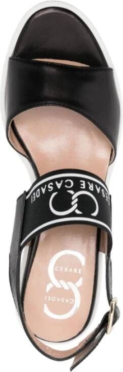 Casadei Flat Sandals Black Dames