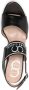 Casadei Zwarte Leren Sleehak Sandalen Black Dames - Thumbnail 4