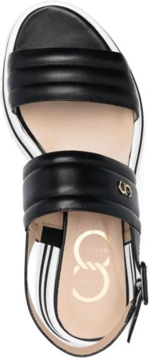 Casadei Flat Sandals Black Dames