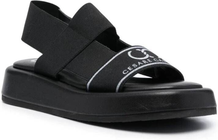 Casadei Flat Sandals Black Dames