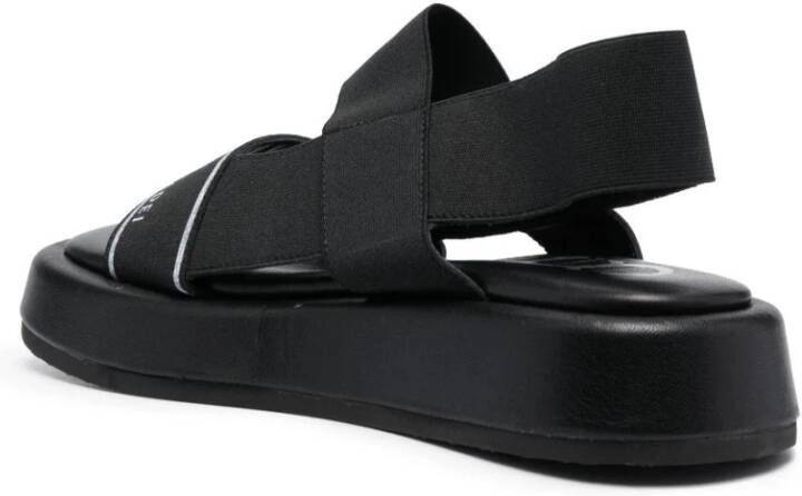 Casadei Flat Sandals Black Dames