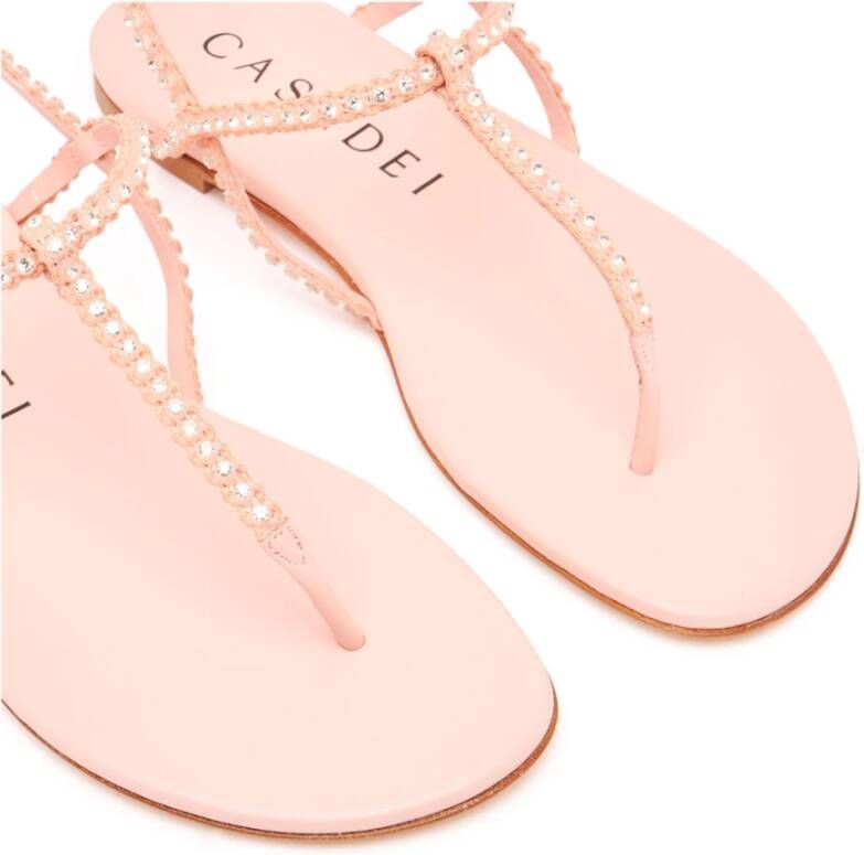 Casadei Flat Sandals Pink Dames