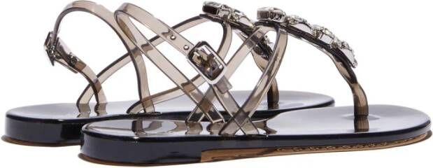 Casadei Flat Sandals Zwart Dames