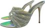 Casadei Gelamineerde leren sandalen met Swarovski Gray Dames - Thumbnail 2