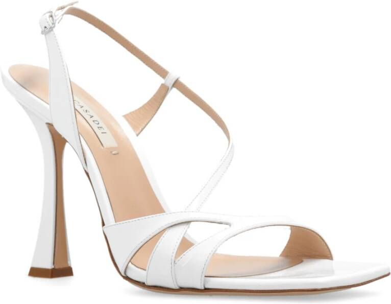 Casadei Geraldine glanzende sandalen met hak White Dames