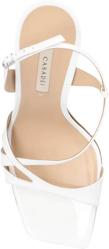 Casadei Geraldine glanzende sandalen met hak White Dames