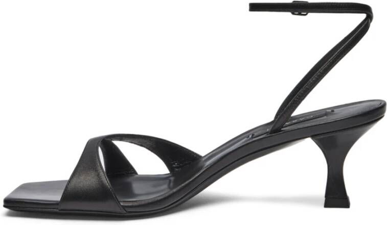 Casadei Geraldine Leren Sandaal Black Dames