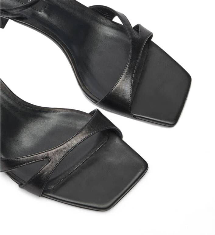 Casadei Geraldine Leren Sandaal Black Dames