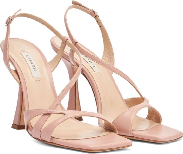 Casadei Geraldine Leren Sandaal in Rosé Pink Dames