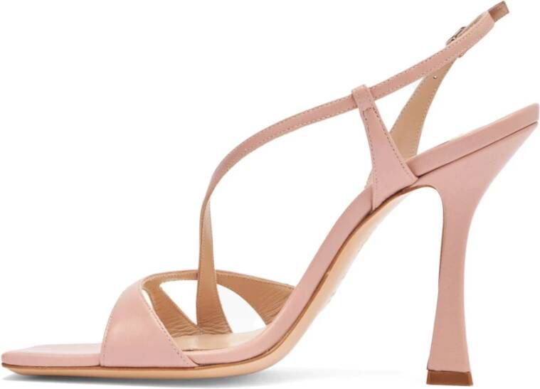 Casadei Geraldine Leren Sandaal in Rosé Pink Dames