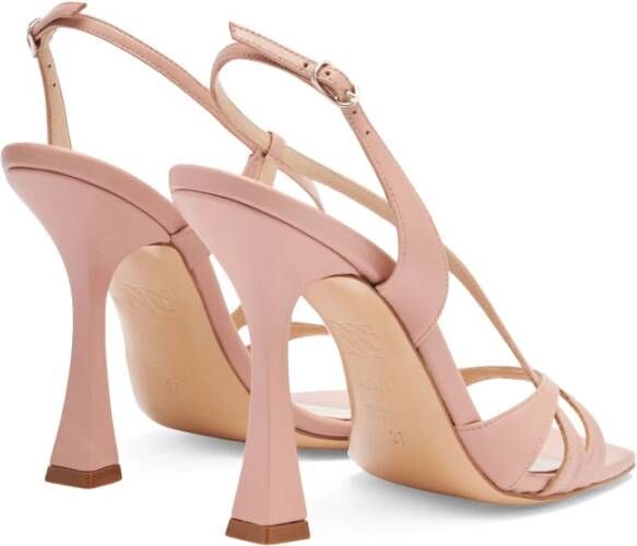 Casadei Geraldine Leren Sandaal in Rosé Pink Dames