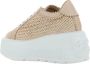 Casadei Gestructureerde vegan leren sneakers met rubberen zool Beige Dames - Thumbnail 4