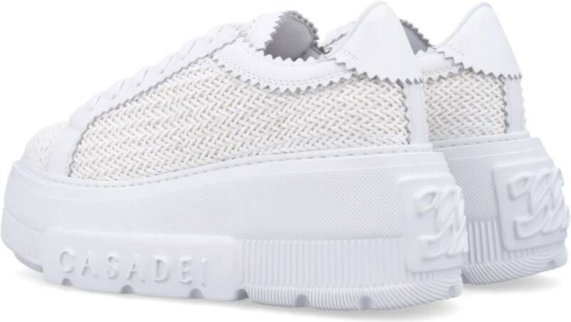 Casadei Gevlochten Platform Sneakers Hanoi Wit