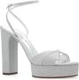Casadei Glitterende platform sandalen Grijs Dames - Thumbnail 4