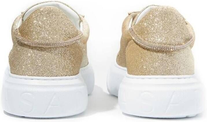 Casadei Gouden Leren Sneaker Vrouwen Stijlvol Yellow Dames