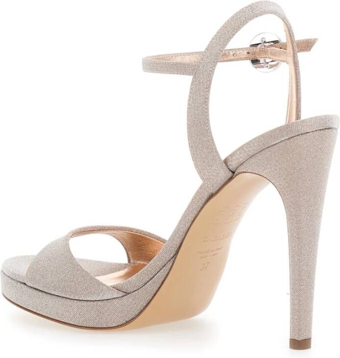 Casadei Grijze sandalen met hoge hakken en klem detail Gray Dames