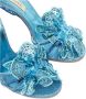 Casadei Hemelsblauwe Glitter Sandaal met Orchidee Detail Blue Dames - Thumbnail 5