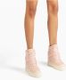 Casadei Hoge top Net Leren Sneakers - Thumbnail 2