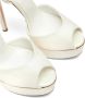 Casadei Flora Jolly satijnen platform sandalen White Dames - Thumbnail 5