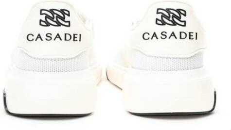 Casadei Klassieke Leren Sneaker White Dames