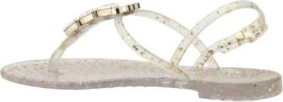 Casadei Kristallen Jelly Sandalen met Swarovski Versieringen Yellow Dames