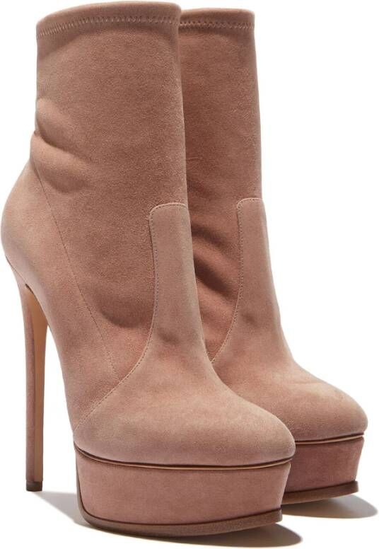 Casadei Laarzen met hakken Beige Dames