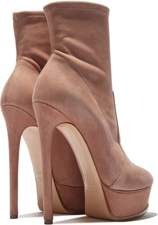 Casadei Laarzen met hakken Beige Dames