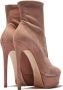 Casadei Verleidelijke Stretch Suède Enkellaarzen Beige Dames - Thumbnail 5