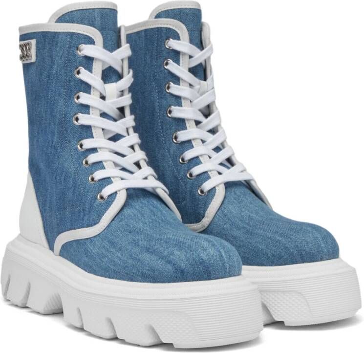 Casadei Lace-up Boots Blue Dames