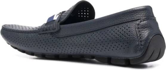 Casadei Zwarte leren loafers Black Heren