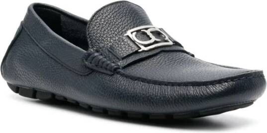 Casadei Blauwe Leren Loafers Blue Heren