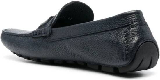 Casadei Blauwe Leren Loafers Blue Heren