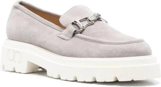 Casadei Blauwe Leren Loafers voor Casual Stijl Blue Dames