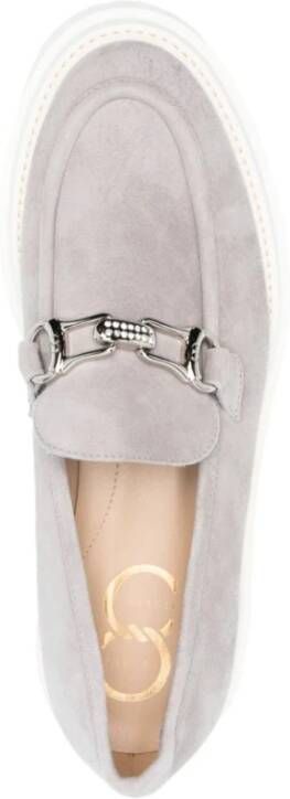 Casadei Blauwe Leren Loafers voor Casual Stijl Blue Dames